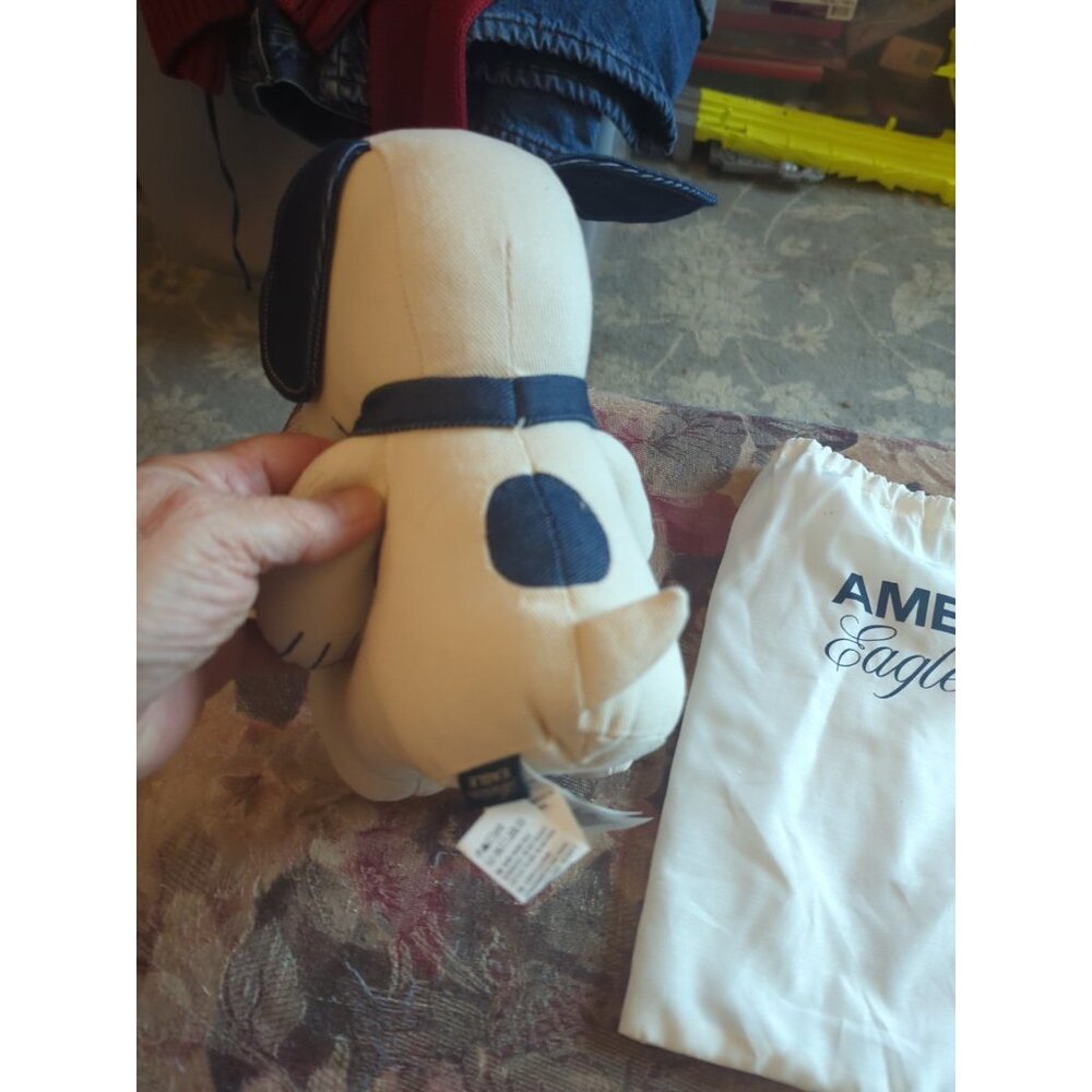 American Eagle *Denim Snoopy Plush* With Bag: Limited Edition Peanuts New 8” - Picture 5 of 10